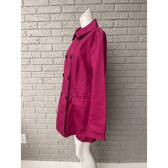 Talbots Women Pink Double Breasted Pea Coat Size 14 - Picture 4 of 12